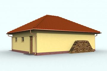  Projekt garażu G62 garaż trzystanowiskowy (SLN1155) - projekt garażu parterowego - Zdjęcie 3