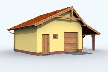  Projekt garażu G65 (SLN1158) - projekt garażu parterowego - Zdjęcie 3