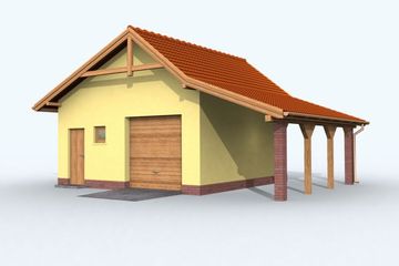  Projekt garażu G65 (SLN1158) - projekt garażu parterowego - Zdjęcie 4