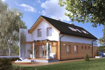  Projekt domu Koliber 3 (BSA2081) - projekt domu parterowego z poddaszem - Zdjęcie 3