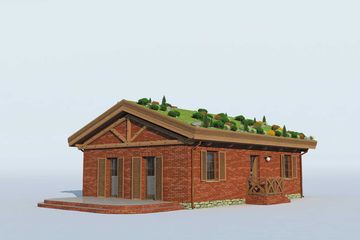  Projekt domu El Pinar dom z zielonym dachem (SLN1046) - projekt domu parterowego - Zdjęcie 4