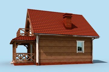  Projekt domu letniskowego Orlean 2 dom letniskowy z poddaszem (SLN1313) - projekt domu letniskowego parterowego z poddaszem - Zdjęcie 3