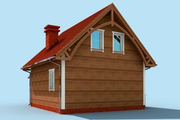  Projekt domu letniskowego Orlean 2 dom letniskowy z poddaszem (SLN1313) - projekt domu letniskowego parterowego z poddaszem - Zdjęcie 4