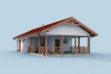  Projekt garażu G246 garaż dwustanowiskowy z tarasem (SLN1485) - projekt garażu parterowego - Zdjęcie 3