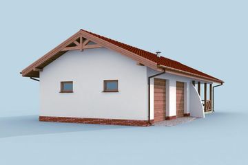 Projekt garażu G246 garaż dwustanowiskowy z tarasem (SLN1485) - projekt garażu parterowego - Zdjęcie 4