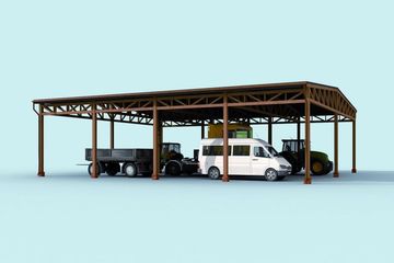  Projekt wiaty garażowej G259 Wiata garażowa (SLN1493) - projekt wiaty parterowego - Zdjęcie 3