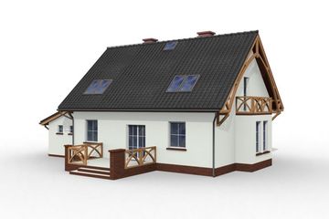  Projekt domu Atlanta szkielet drewniany (SLN2178) - projekt domu parterowego z poddaszem - Zdjęcie 4