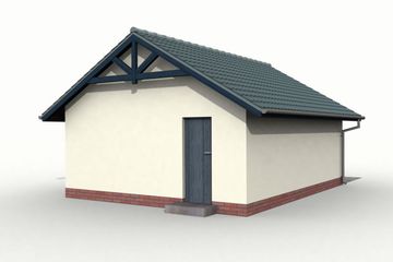  Projekt budynku gospodarczego G2 szkielet drewniany budynek gospodarczy (SLN2193) - projekt budynku parterowego - Zdjęcie 3