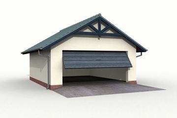  Projekt budynku gospodarczego G2 szkielet drewniany budynek gospodarczy (SLN2193) - projekt budynku parterowego - Zdjęcie 4