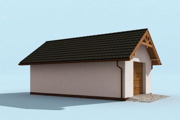  Projekt garażu G8 szkielet drewniany (SLN2183) - projekt garażu parterowego - Zdjęcie 4