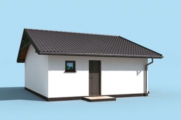  Projekt garażu G3 Szkielet drewniany (SLN2187) - projekt garażu parterowego - Zdjęcie 3