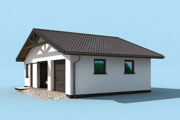  Projekt budynku gospodarczego G3 szkielet drewniany budynek gospodarczy (SLN2188) - projekt budynku parterowego - Zdjęcie 4