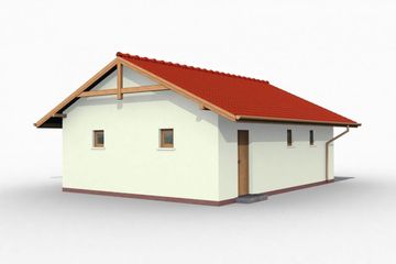  Projekt budynku gospodarczego G1A szkielet drewniany budynek gospodarczy (SLN2191) - projekt budynku parterowego - Zdjęcie 4