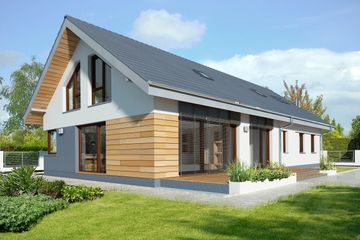  Projekt domu Nikozja DCP349 (WOB1631) - projekt domu parterowego z poddaszem - Zdjęcie 7