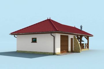  Projekt budynku gospodarczego G24 Szkielet drewniany szkielet drewniany budynek gospodarczy (SLN2205) - projekt budynku parterowego - Zdjęcie 3