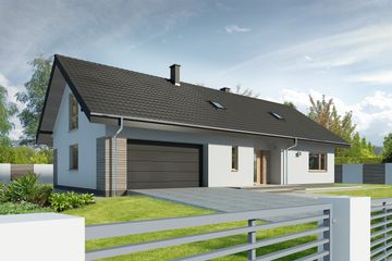  Projekt domu Nikozja II DCP349a (WOB1632) - projekt domu parterowego z poddaszem - Zdjęcie 4