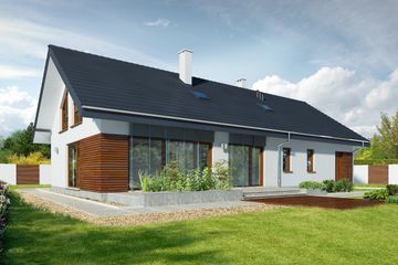  Projekt domu Nikozja II DCP349a (WOB1632) - projekt domu parterowego z poddaszem - Zdjęcie 5