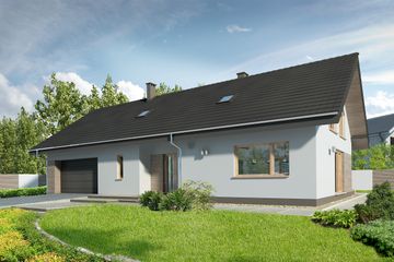  Projekt domu Nikozja II DCP349a (WOB1632) - projekt domu parterowego z poddaszem - Zdjęcie 6