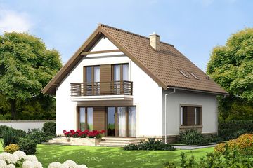  Projekt domu Tamarillo 3 (WOF1075) - projekt domu parterowego z poddaszem - Zdjęcie 2