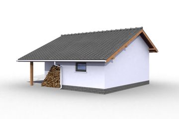  Projekt budynku gospodarczego G21 szkielet drewniany budynek gospodarczy (SLN2584) - projekt budynku parterowego - Zdjęcie 2