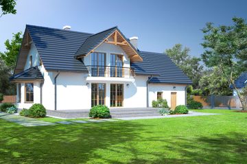  Projekt domu Mirów 5 (KRP1096) - projekt domu parterowego z poddaszem - Zdjęcie 2