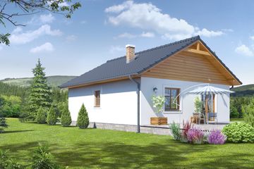  Projekt domu Orzeszkowo (KRP1264) - projekt domu parterowego - Zdjęcie 2