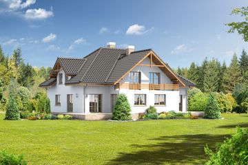  Projekt domu Szczepanowo 5 (KRP1085) - projekt domu parterowego z poddaszem - Zdjęcie 2