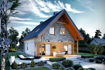  Projekt domu Elias G1 energo (WRC2617) - projekt domu parterowego z poddaszem - Zdjęcie 1