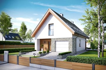  Projekt domu Elias G1 energo (WRC2617) - projekt domu parterowego z poddaszem - Zdjęcie 2