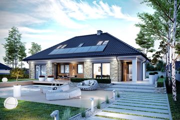  Projekt domu Magnus II G2 (WRC2618) - projekt domu parterowego z poddaszem - Zdjęcie 4