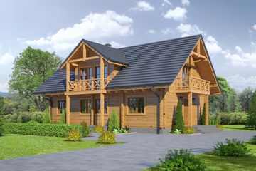  Projekt domu Oleśnica 13 dw (KRP1889) - projekt domu parterowego z poddaszem - Zdjęcie 1