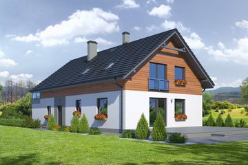  Projekt domu Wąsowo + biuro (KRP1892) - projekt domu parterowego z poddaszem - Zdjęcie 2