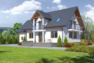  Projekt domu Jaworowo 7k (KRP1561) - projekt domu parterowego z poddaszem - Zdjęcie 2