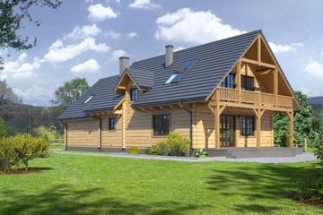  Projekt domu Milicz dw14 (KRP1565) - projekt domu parterowego z poddaszem - Zdjęcie 2