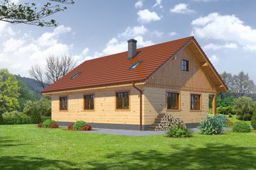  Projekt domu Bolesławice 5 dws (KRP1704) - projekt domu parterowego - Zdjęcie 2