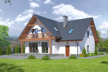  Projekt domu Gładyszów 36 Dws (KRP1679) - projekt domu parterowego z poddaszem - Zdjęcie 2