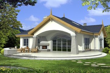  Projekt domu Arabella 2 wersja B z antresolą i piwnicą paliwo stałe (WRD2448) - projekt domu parterowego - Zdjęcie 1