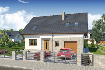  Projekt domu Gerard (WRW1258) - projekt domu parterowego z poddaszem - Zdjęcie 1