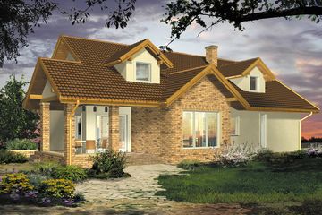  Projekt domu Nadir zm1 (WRH1205) - projekt domu parterowego z poddaszem - Zdjęcie 1