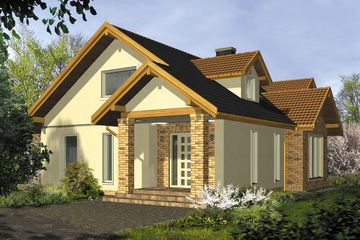  Projekt domu Nadir zm1 (WRH1205) - projekt domu parterowego z poddaszem - Zdjęcie 2