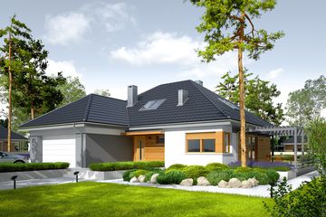  Projekt domu Astrid II G2 energo (WRC2621) - projekt domu parterowego z poddaszem - Zdjęcie 4