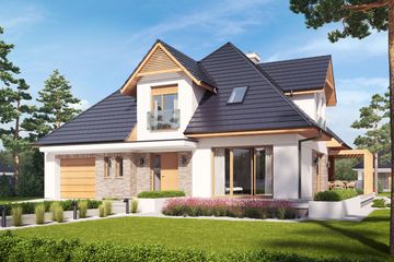 Projekt domu Tilda G1 - parterowy z poddaszem dom o powierzchni 154 m², dach kopertowy - ujęcie 5