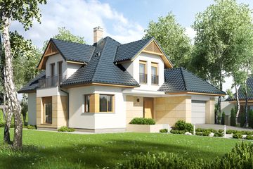 Projekt domu Samuel G1 - parterowy z poddaszem dom o powierzchni 149,09 m², dach namiotowy - ujęcie 4
