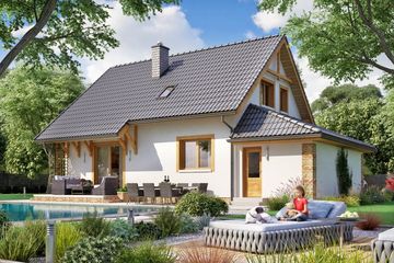  Projekt domu BW-49 (JGC1116) - projekt domu parterowego z poddaszem - Zdjęcie 2
