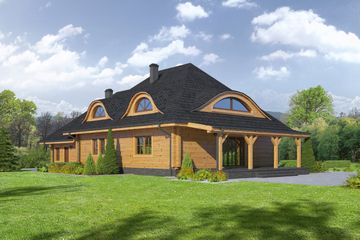  Projekt domu Chmielniki dw 55 (KRP1893) - projekt domu parterowego z poddaszem - Zdjęcie 2