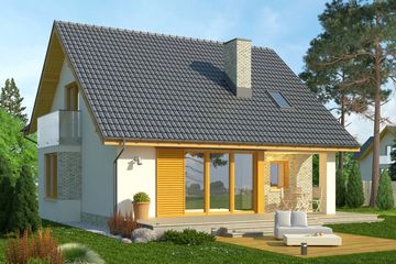  Projekt domu Bella 5 (WRN1305) - projekt domu parterowego z poddaszem - Zdjęcie 2