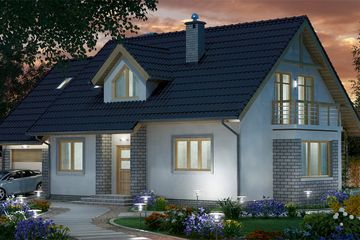  Projekt domu BW-03 wariant (JGC1013) - projekt domu parterowego z poddaszem - Zdjęcie 3