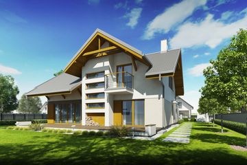 Projekt domu Wiliam IV - parterowy z poddaszem dom o powierzchni 142,60 m², dach dwuspadowy - ujęcie 4