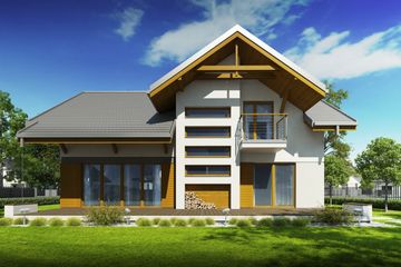 Projekt domu Wiliam IV - parterowy z poddaszem dom o powierzchni 142,60 m², dach dwuspadowy - ujęcie 5