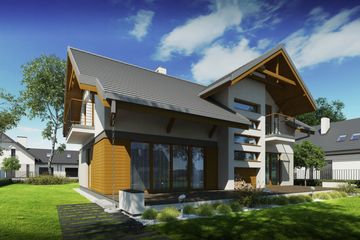 Projekt domu Wiliam IV - parterowy z poddaszem dom o powierzchni 142,60 m², dach dwuspadowy - ujęcie 6
